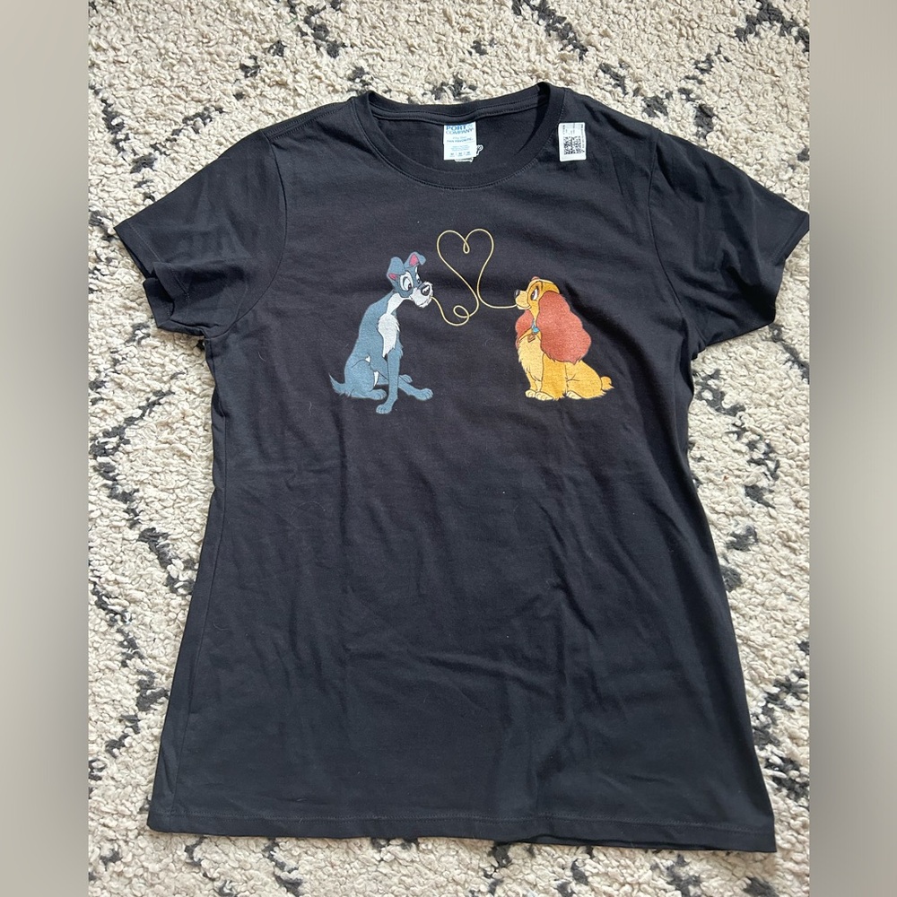 Disney Lady and the Tramp Black TShirt